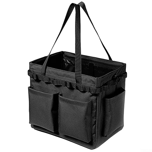 Heavy Duty Tool Bag, Camping Barbecue Tool Storage Box Oxford Cloth Multicolor(Black)