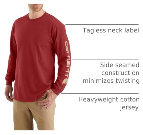 Image of Carhartt Men's Dearborn Loose Long-Sleeve Logo T-Shirt Closeout