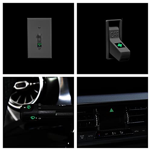 Tomall 132Pcs Centre Console Switch Luminous Stickers For Car Night Safety Luminous Decals Circuit Panel Label Glow In The Dark Accessories For Boat Trailer Car Headlight Control Gps #TOP4