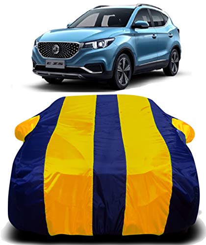 Image of Waterproof Car Cover with Ultra Surface Body Protection (Yellow Stripes) (MG ZS EV)