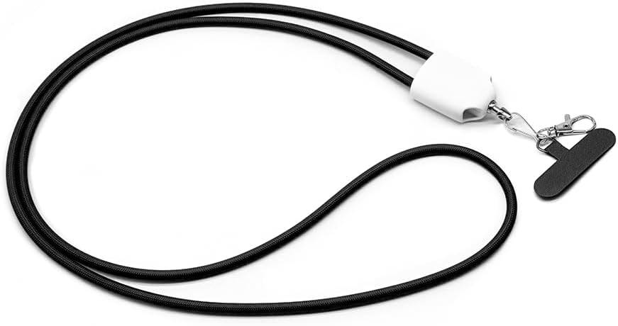 240W 4-in-1 Charging Cable Lanyard with Phone Holder – 1M USB-C, USB-A, Lightning & Micro-USB | Fast Charger for Apple, Samsung, Android & More
