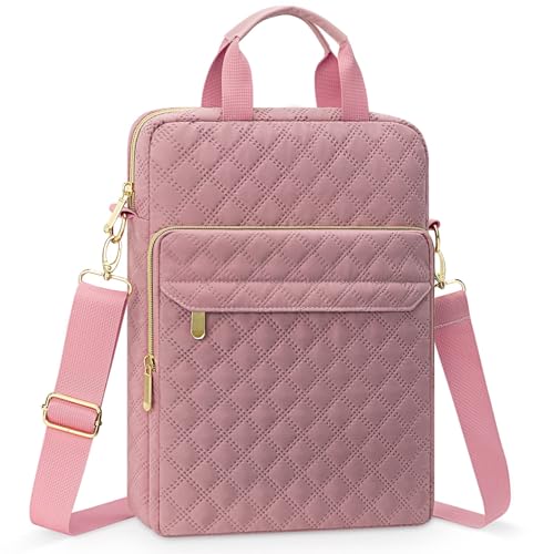 Laptop Sleeve Bag Carrying Case Compatible with 14 inch MacBook Pro M5 M4 M3 M2 M1/13.6 inch MacBook air M4 M3 M2/13 Inch iPad Pro M4 Air M3/13 MacBook Neo/12.9 inch iPad with Keyboard, Pink