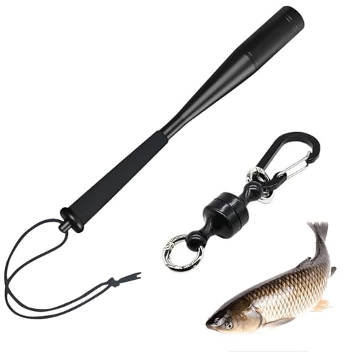 Hxjfnb Aluminium Fischtöter Fischtöter Totschläger Angeln mit Rutschsicherer Griff Fisch Totschläger Angeln Greifer und Zange Set Fischhaken-Entferner Für Anfänger Outdoor Karpfen Forellenangeln