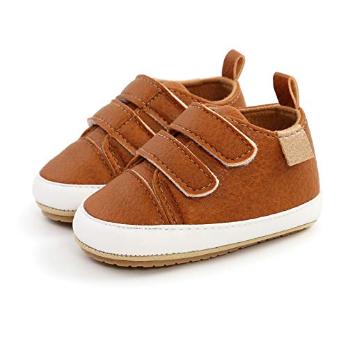 Image of RVROVIC Baby Boys Girls Anti-Slip Sneakers Soft Ankle Boots Toddler First Walkers Newborn Crib Shoes
