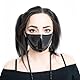 SALANSEX Einstellbare handgefertigte Latex -Gesichtsmaske Black Fashion Waschbar (1PCs) (Black)