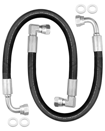 Image of 2 Pcs Hydraulic Hose Replace AW29374 Fit for John Deere Front Loaders Model D120 410 430 420 210 120R 200CX 419 300E H120 H130 H165 300CX 300R 400E