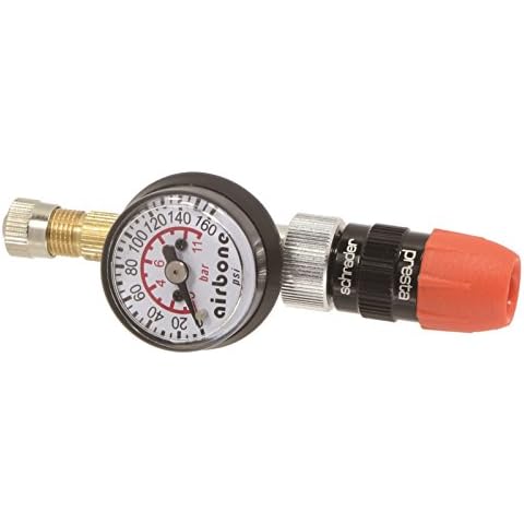 EyezOff EZ618A Tire Pressure Gauge 160 PSI, Reversible Valve (Presta/Schrader) Flow-Thru Inflatable Model Cover