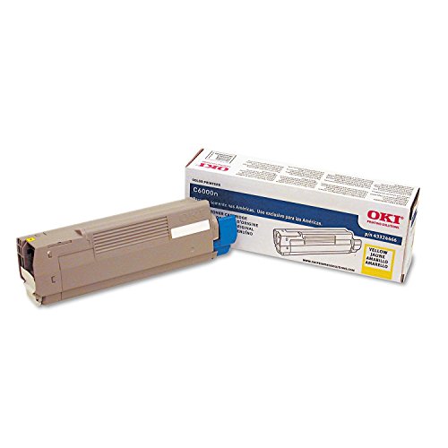 Oki Data 43324466 Yellow Toner Cartridge for C6000/C6050 Series Printers