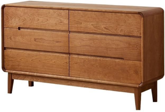 Sideboard Cabinet 140cm Solid Cherry Wood Wall-Mounted Entryway Storage, Bed End Bench for Living Room Balcony Kitchen Sideboard Cabinet With Storage