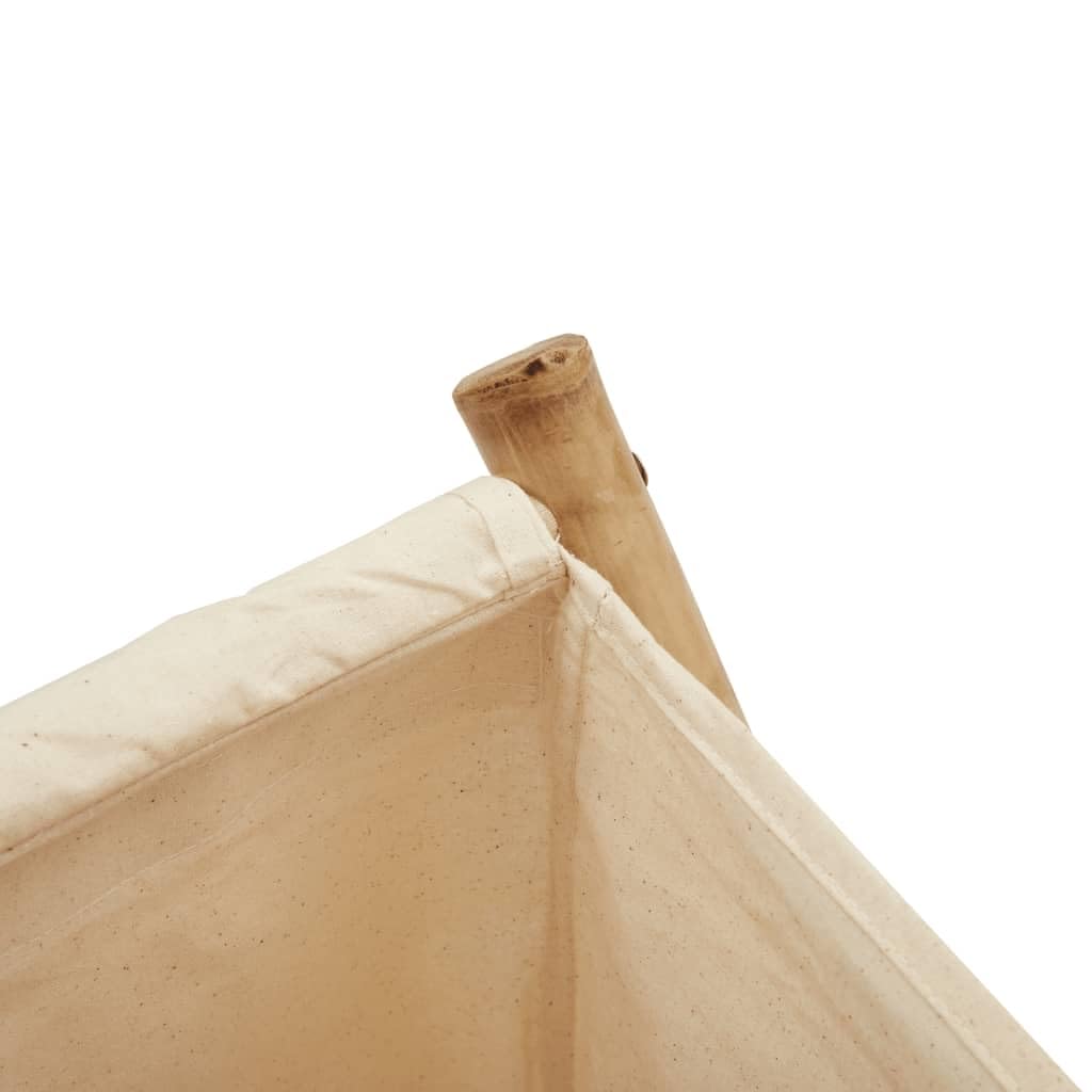 Wäschekorb Aus Bambus Cremeweiß 41,5x36x63,5 Cm | Faltbar Platzsparend, Atmungsaktiver Stoff, Leicht Transportierbar, Für Kleine Räume