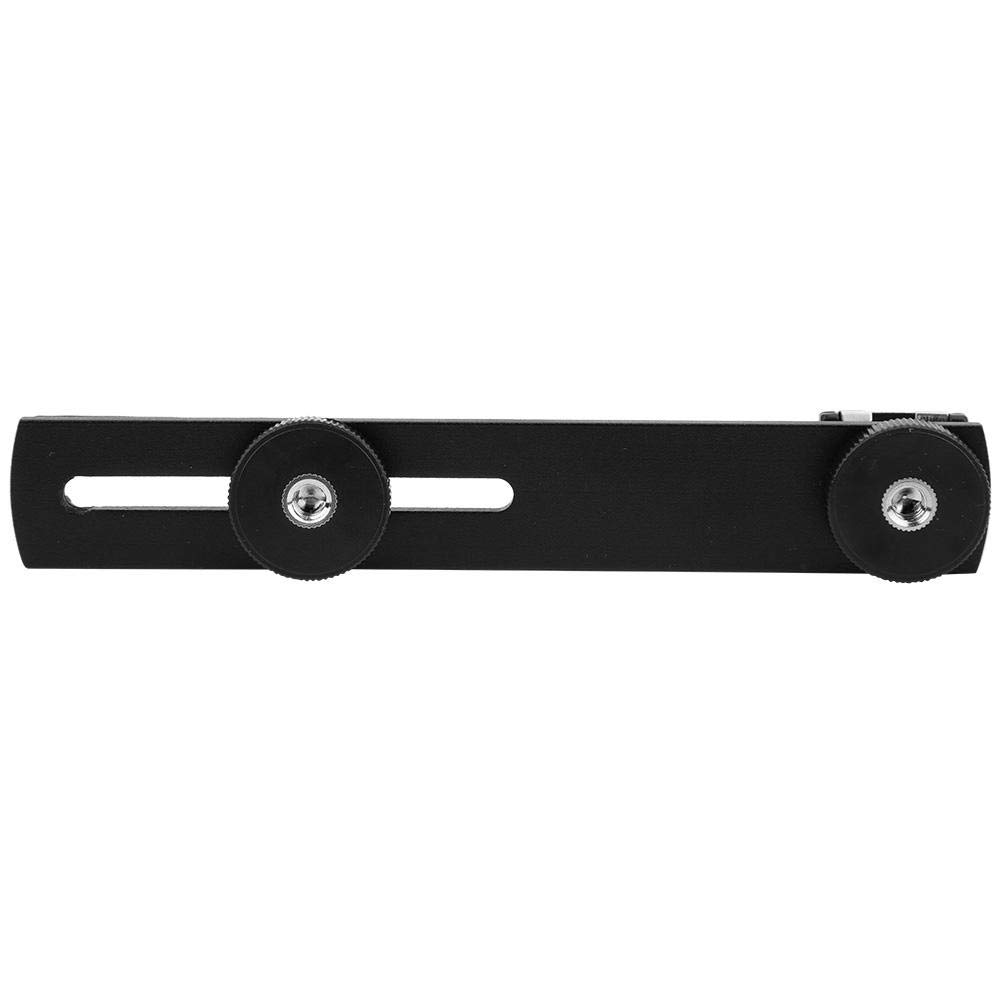 Topiky Staffa di Estensione Flash, Flash Esterno/LED/Luce di riempimento/Microfono Staffa per Barra Trasversale a Doppia Testa 1/4 "Hot Shoe Mount Impugnatura Accessorio Fotografico Accessorio
