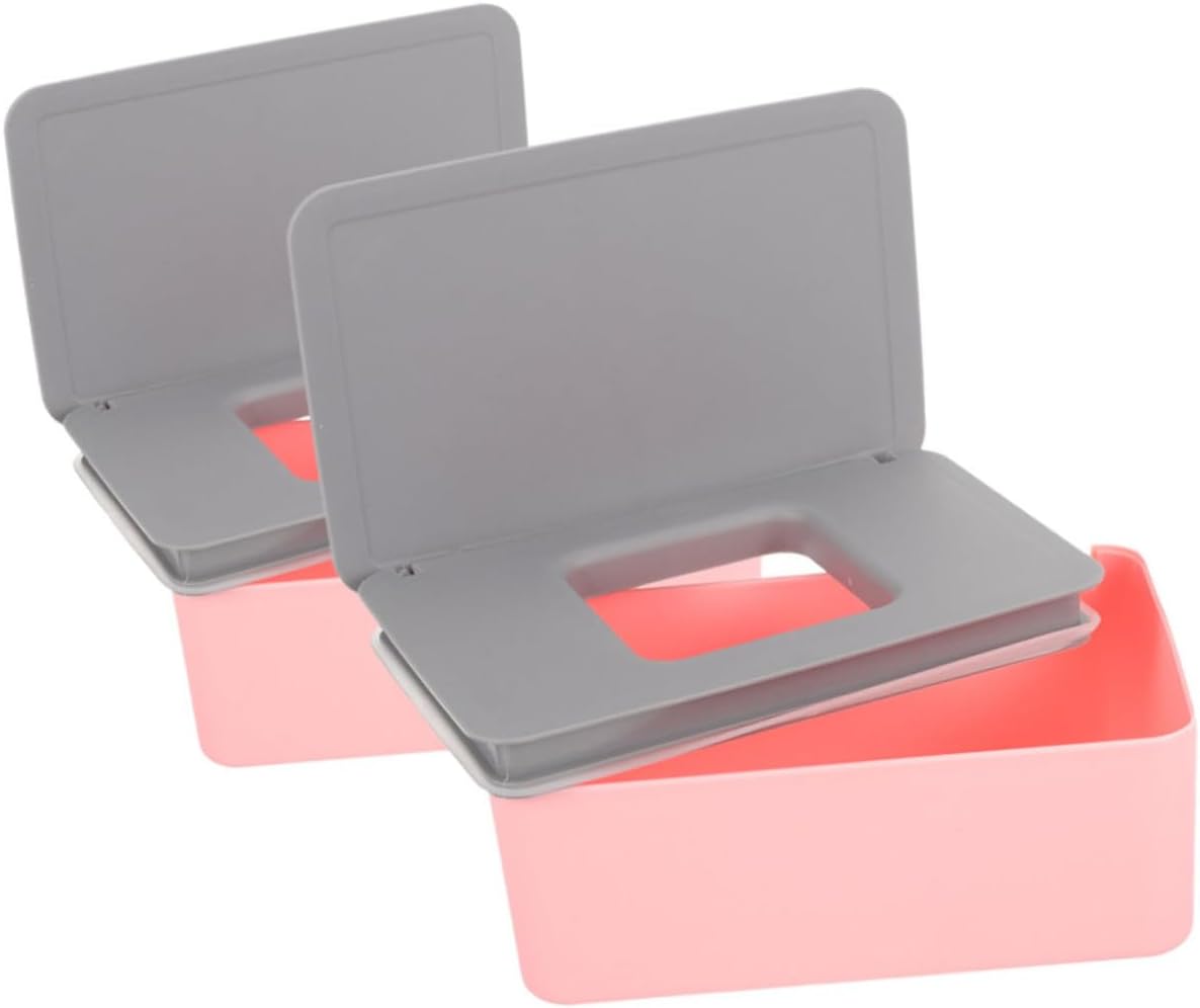 Hemobllo 2pcs Portable Wipe Container Cover Refillable Wet Napkin Holder for Travel and Home Use Capacity Wet Tissue Case for Boy Girl and Boys and Girls