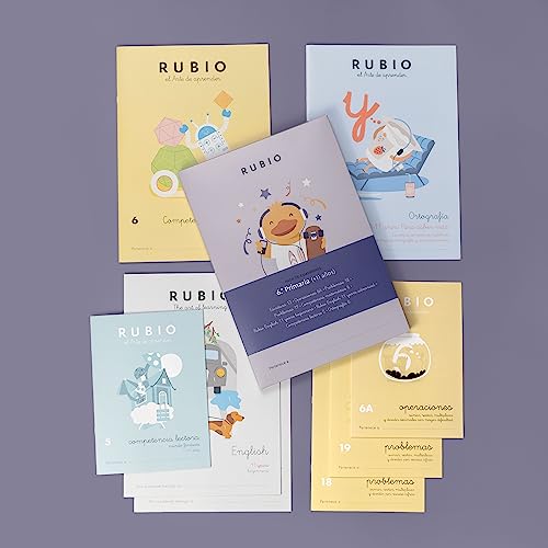 Pack de cuadernos Rubio para 6.º de Primaria |+11 años | Incluye 9 cuadernos