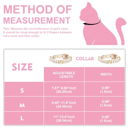 Image of HOWWFALY Dog Cat Pearl Collars with Spider Crystal Rhinestone PU Leather Collars Necklace Adjustable Collar Dog Chain Cat White Pearl Pet Collar for Small Medium Pets