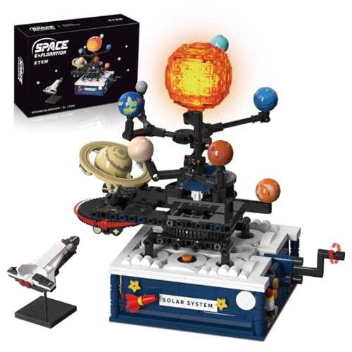 Solar System Building Sets，Compatible with Lego Space, Rotatable Planet Toys for Boys Age 8-12 with 9 Planets & Rocket Sets,Solar System for...
