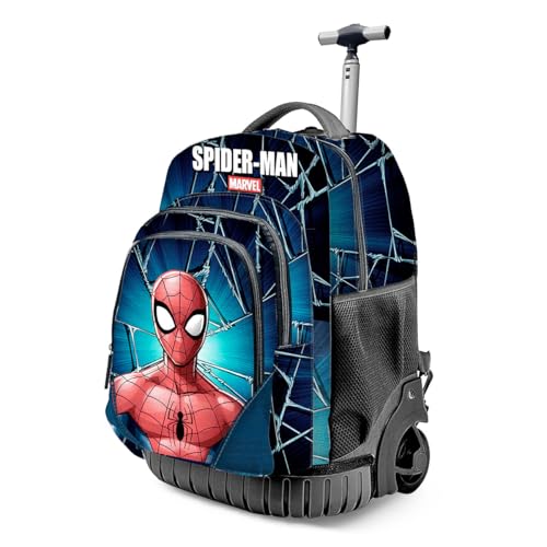 Marvel Spiderman Maximum-Sac à dos à Roulettes GTS FAN, Bleu, 32 x 47 cm, Capacité 30 L