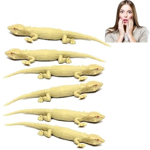 Prank Lizard Rubber Toy | Fake Prank Gag Tricky Gecko Toy for Practical Jokes | Realistic Looking Lizard Toy (Set of 6 Pcs) (B0BG36C9VN) Amazon Price History, Amazon Price Tracker