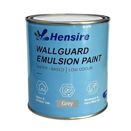 Hensire Wallguard Masonry Paint - Waterproof Water-Based Exterior Paint for Concrete & Brick, Low