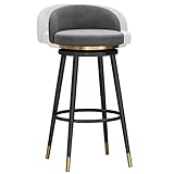 DJXLMN Taburetes con cojín suave de terciopelo, sillas de bar giratorias con patas de metal y reposapiés, altura de mostrador para pub, café, hogar, comedor, isla de cocina