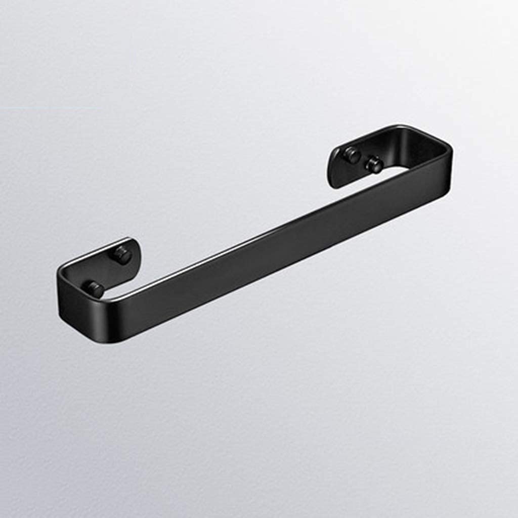 FGXHHS Bathroom Towel Rack Ring Single Rod,Space Aluminum,Punch-Free Simple Black Hotel Project Bath Bar 40cm (30cm)