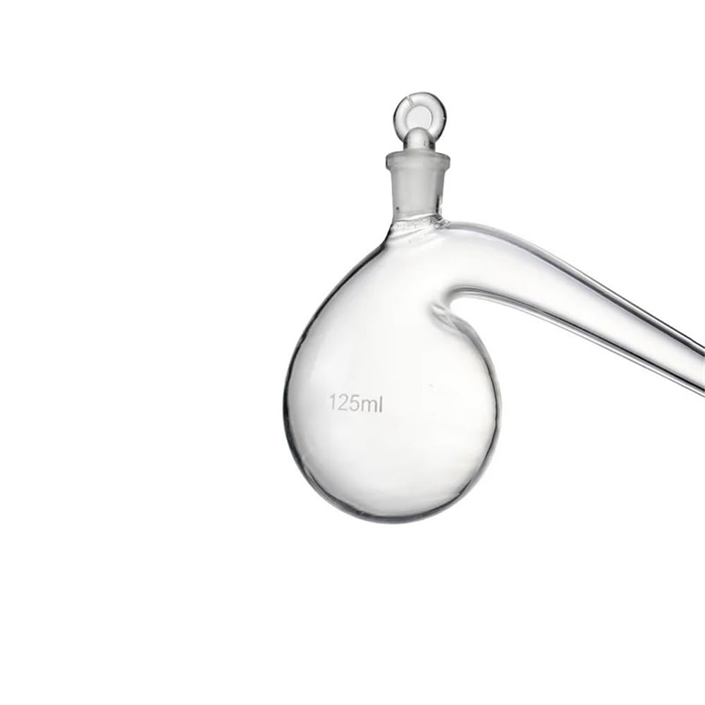 Laborglaswaren 2000 ml Retorte mit eingeschliffenem Glasstopfen, 2 l Borosilikatglas 3.3, Destillierkolben for Labor