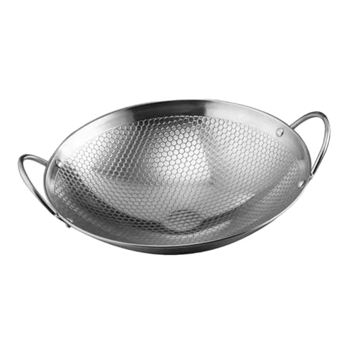 Wok de acero inoxidable HouseVibe con fondo redondo 8 pulg miniatura 2