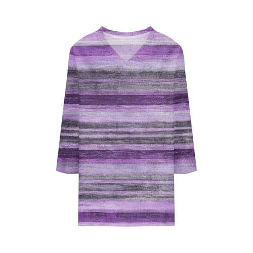 3/4 Sleeve Tops for Women Casual V Neck Tshirt Trendy Color Block Tee Blouse with Leggings Teen Girl Fall Y2K Clothes4