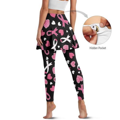 Women's Tennis Leggings with Skirts and Hiden Pockets Soft Comfortable High Waisted Athletic Skirt XS-3XL3