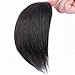 Jowxsx Black Invisible Human Hair Toppers For Women Seamless Clip In Extension Piece Short Fake Fringe Hair Lining of Hair Top Hairpieces for Beauty and Personal Care