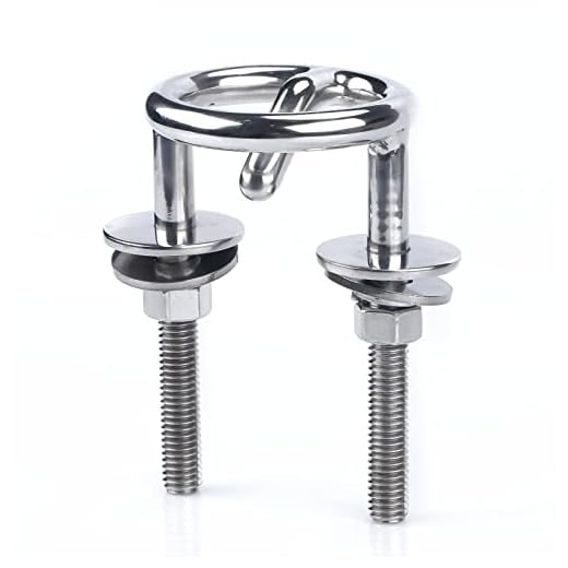Marine 316 Stainless Steel Transom Mount Ski Tow Hook for Boats,Kayaking,Surfing