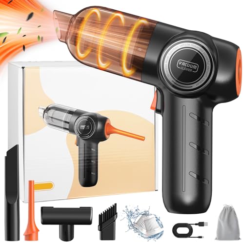 Sporvet Aspirador De Mano, 16000 Pa Aspiradora Coche Potente, 3 En 1 Aspirador y Soplador de Polvo, 4000mAh Recargable, 120W Mini Aspiradora Portátil para...