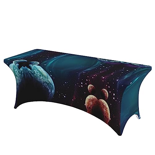 Nappe rectangulaire extensible infroissable pour protéger vos tables 1,8m - 2