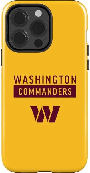 Skinit Impact Phone Case Compatible with iPhone 15 Pro - Officially Licensed NFL Washington Commanders Black Background Design