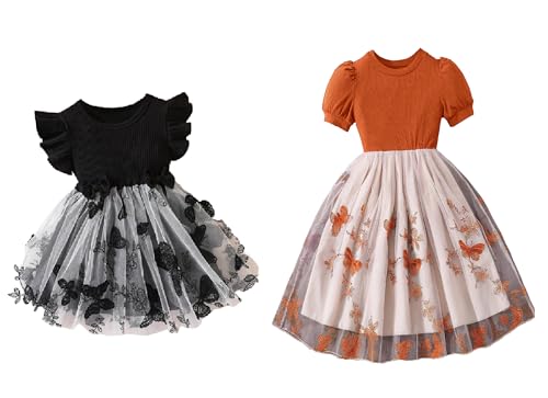Image of TAGAS Girls Embroidery Pattern Cap Sleeve A-line Knee-Length Dress