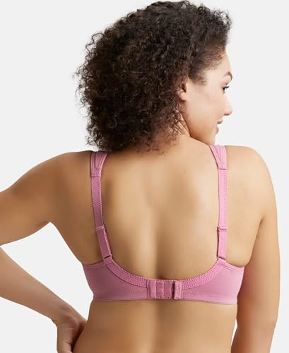 Image of Jockey FE78 Women Wirefree Padded Super Combed Cotton Elastane Stretch Full Coverage Plus Size Bra with Broad Cushioned Fabric Strap