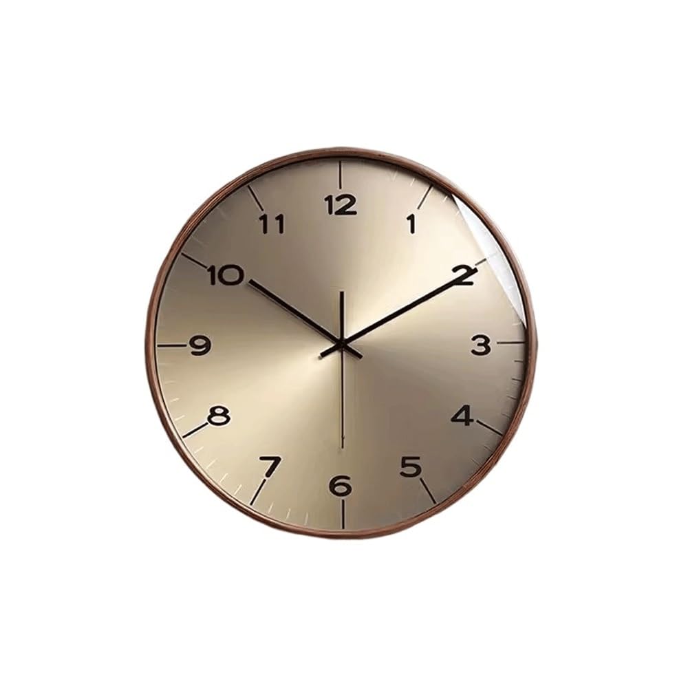 Aioneer Wall Clock Simple Solid Wood Living Room Home Wall Clock For, Study, Bedroom-14inches