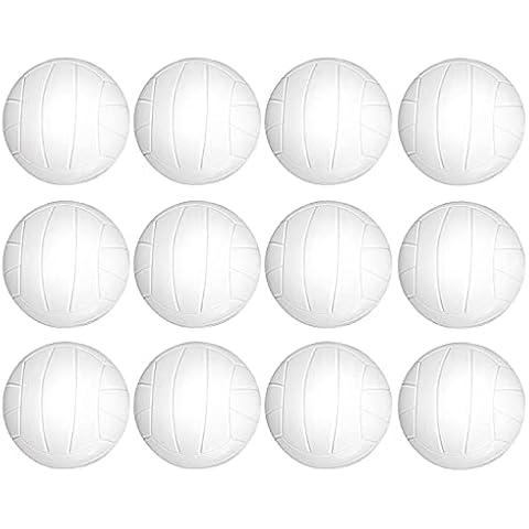 Finduat 12 Pack Mini Sports Stress Volleyball Ball, Foam Squeeze Sports Ball for School Carnival Reward, Kid Birthday Party Favors, Volleyball Team Party Bag Gift Fillers Cover