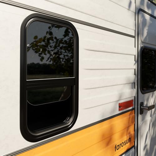 Farosun Wohnwagen Fenster 50x30 cm, E4, Schiebefenster für Wohnmobil und Caravan mit festem Insektenschutz, getöntem Sicherheitsglas, UV-beständig, Seitenfenster für Camper mit Aluminiumrahmen Farosun Wohnwagen Fenster 50x30 cm, E4, Schiebefenster für Wohnmobil und Caravan mit festem Insektenschutz, getöntem Sicherheitsglas, UV-beständig, Seitenfenster für Camper mit Aluminiumrahmen
