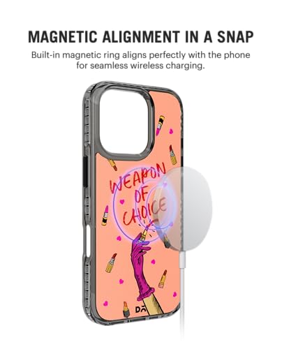 Image of DailyObjects Weapon of Choice Stride 2.0 Magnetic Case Cover Compatible with iPhone 16 Pro Max | Wireless Charging Slim Back Cover | 2 Layer Edge Protection & Shockproof