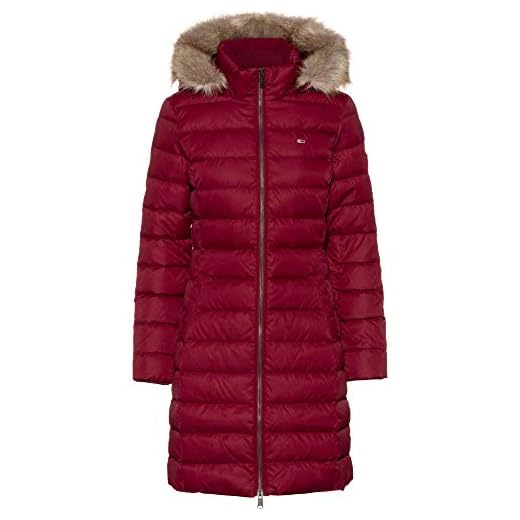 Tommy Jeans Tjw Essential Hooded Down Coat Chaqueta, (Purple Vg5), Medium para Mujer