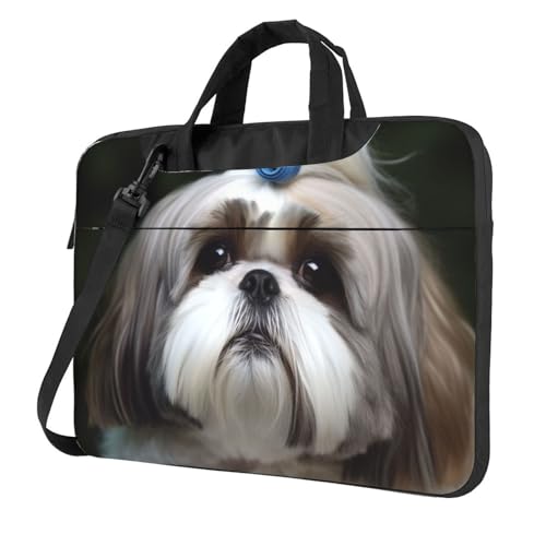 Bolsa de hombro para laptop KHiry 14 pulgadas negra miniatura 1