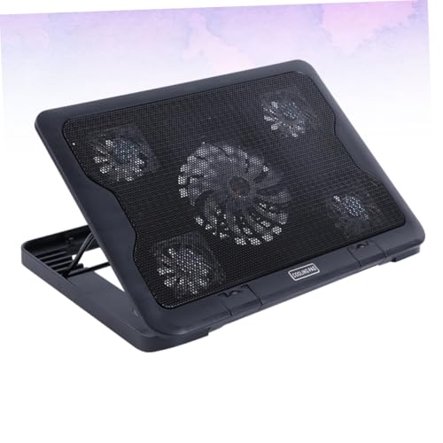 Base refrigerante para laptop con 5 ventiladores USB ajustable miniatura 7