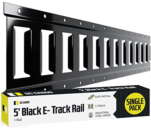 5' E Track Tie-Down Rail, Powder-Coated Steel Etrack Tiedown | 5' Horizontal E-Track For Cargo On Pickups, Trucks, Trailers, Vans #TOP18