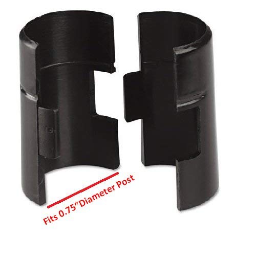 Durasteel Wire Shelving Shelf Lock Clips / Shelving Sleeves - Fits With Thunder Group, Alera, Honey Can Do, Eagle, Regency, Metro And More - For 3/4" Post, Plastic, Black, Pack Of 8 Pcs #TOP1