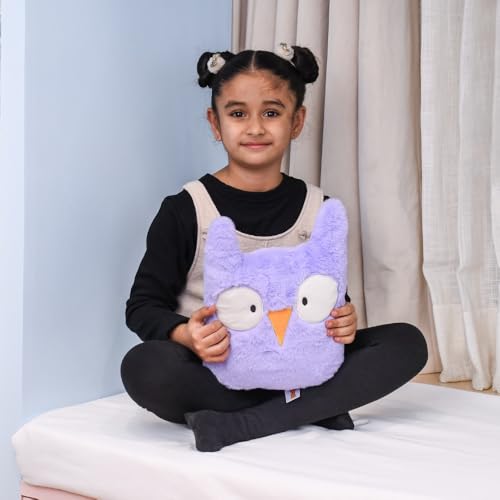 Image of Mirada Owl Face Soft Toy - Purple | Adorable Owl Design for Kids' Room Decor | Soft and Cozy Face Soft Toy -30 cm