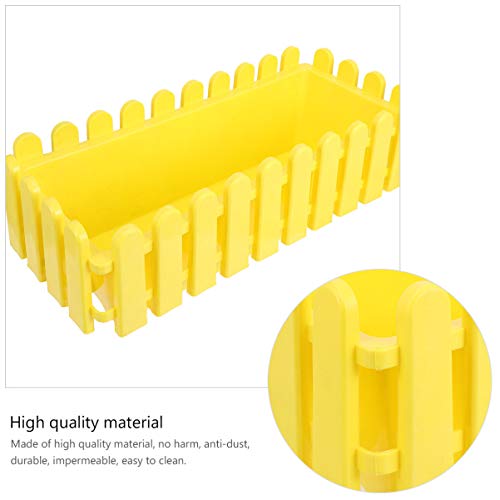 Pots de fleurs pour fenêtre et balcon avec cette jardinière rectangulaire jaune - 4