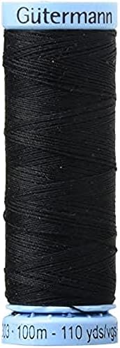 Gutermann 101M-000 Silk Thread, 100m/109 yd, Black image 2
