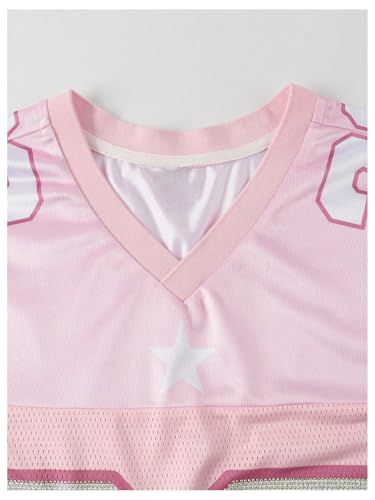 Men's Jersey Shirts Rhinestone Number Graphic Tees Short Sleeve V Neck Casual Football T Shirt Streetwear3