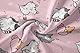 HOSIMA Katzen-Bettwäsche-Set, Bettbezug-Set für Erwachsene, Jungen und Mädchen, niedliche rosa Katze, Schachbrettmuster, Bettbezug mit Kissenbezug (Süße Katze S)