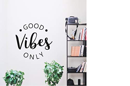 Good Vibes Only - Adhesivo decorativo para pared, diseño de vinilo inspirador, color negro